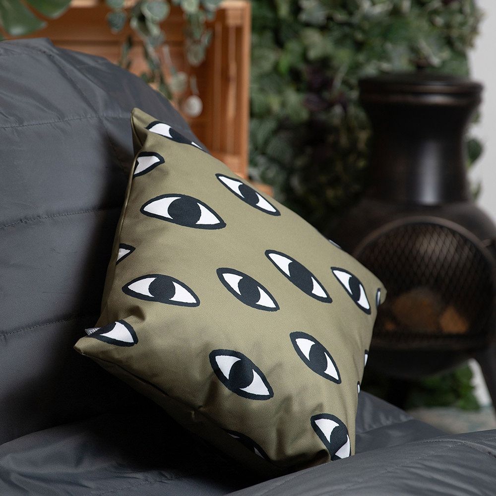 Veeva® Double-Sided Eye Print Outdoor Cushion
