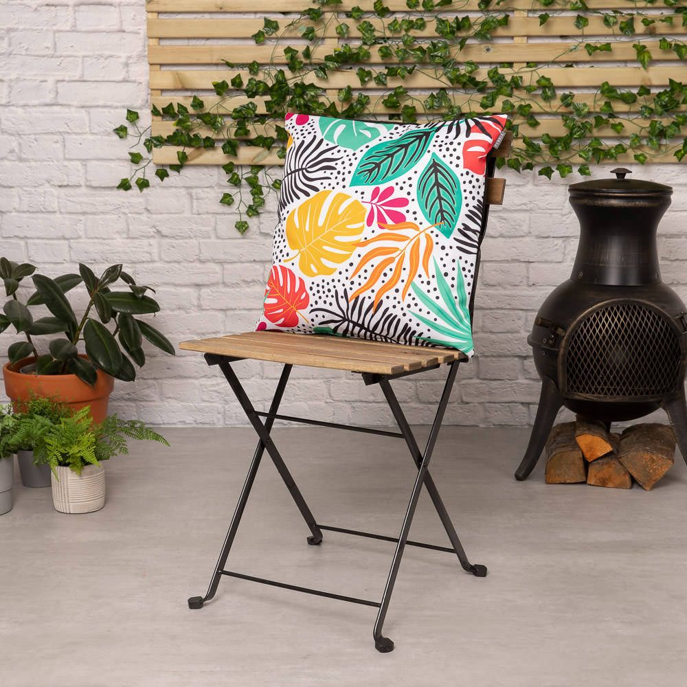 Graphic Palm Print Outdoor Cushion Chair