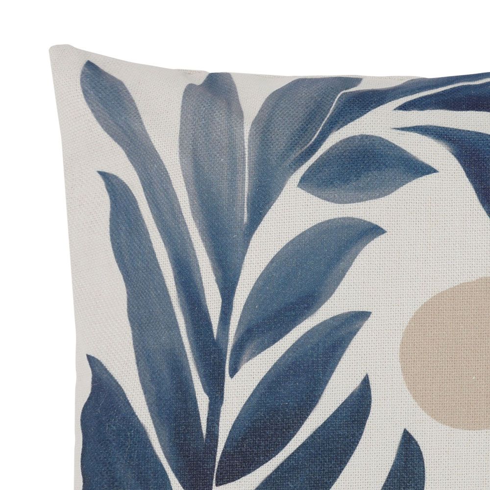 icon® Walnut Leaf Print Cushion, Blue