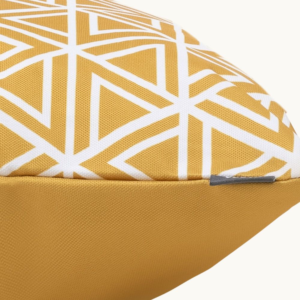 icon® Geometric Print Indoor-Outdoor Cushion, Yellow