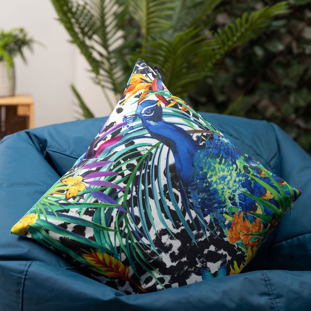 Veeva® Tropical Peacock Outdoor Cushion