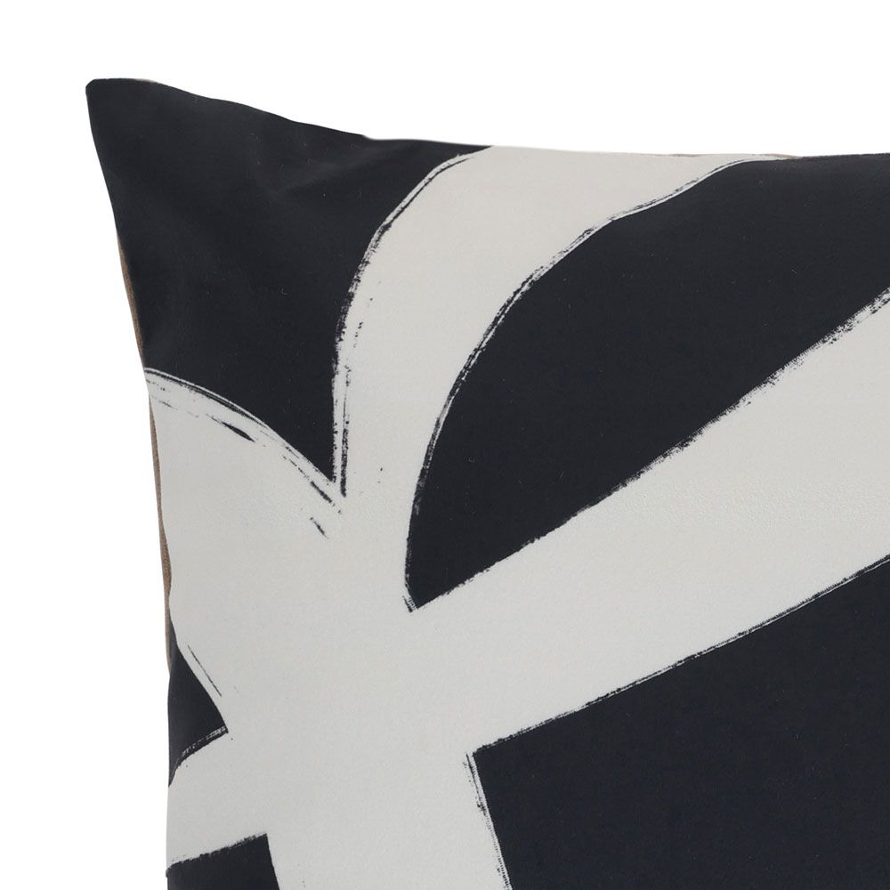 icon® Monochrome Print Squiggle Velvet Cushion