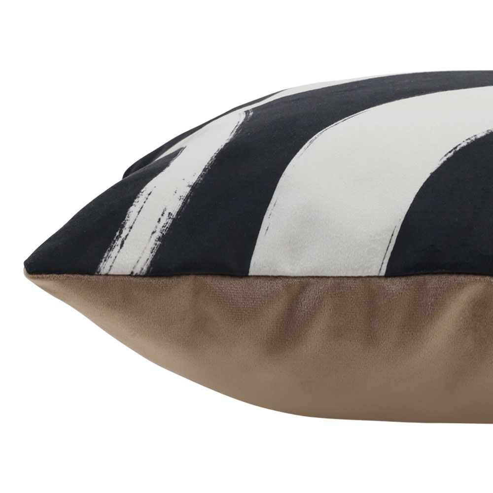 icon® Monochrome Print Squiggle Velvet Cushion