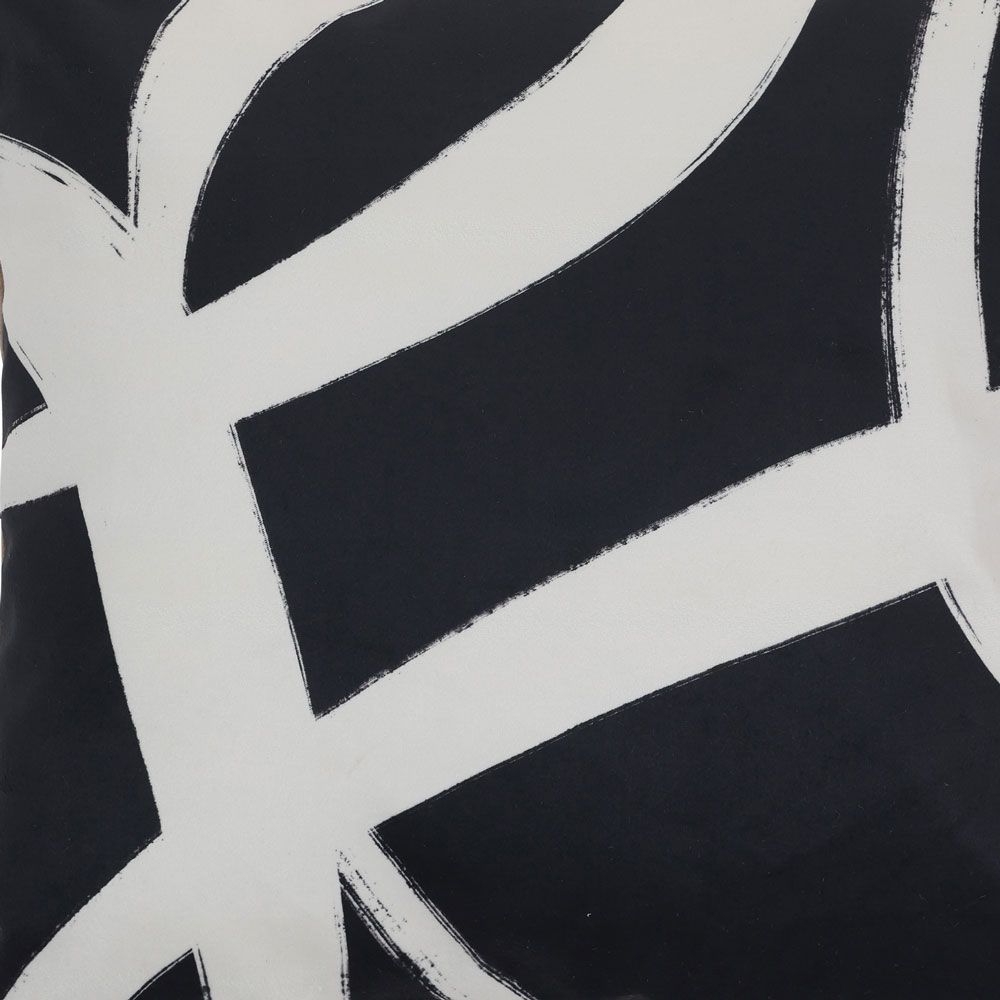 icon® Monochrome Print Squiggle Velvet Cushion
