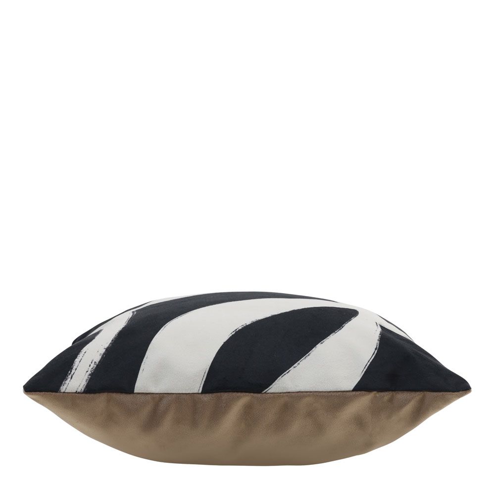 icon® Monochrome Print Squiggle Velvet Cushion
