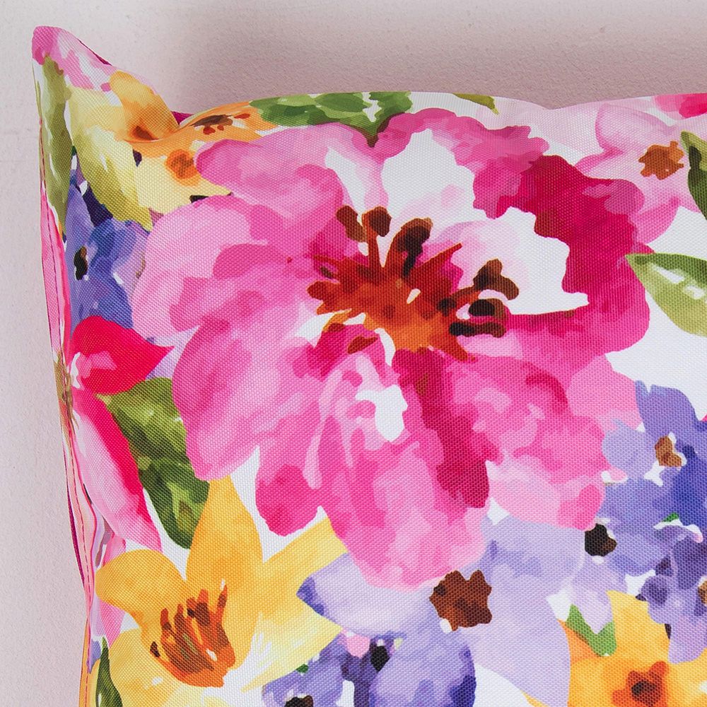 icon® Watercolour Floral Indoor-Outdoor Cushion, Multicolour
