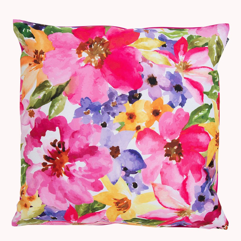 icon® Watercolour Floral Indoor-Outdoor Cushion, Multicolour