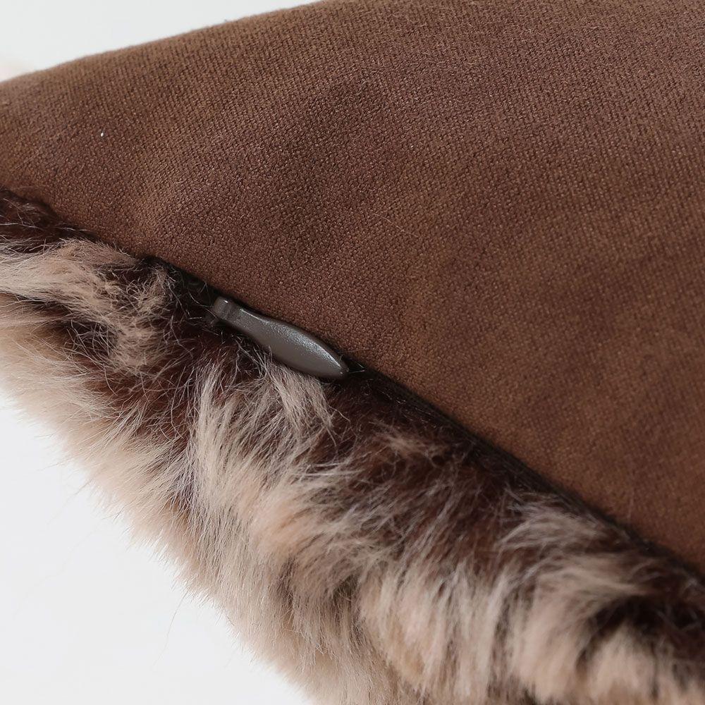 icon® Luxury Faux Fur Cushion 45cm Mink