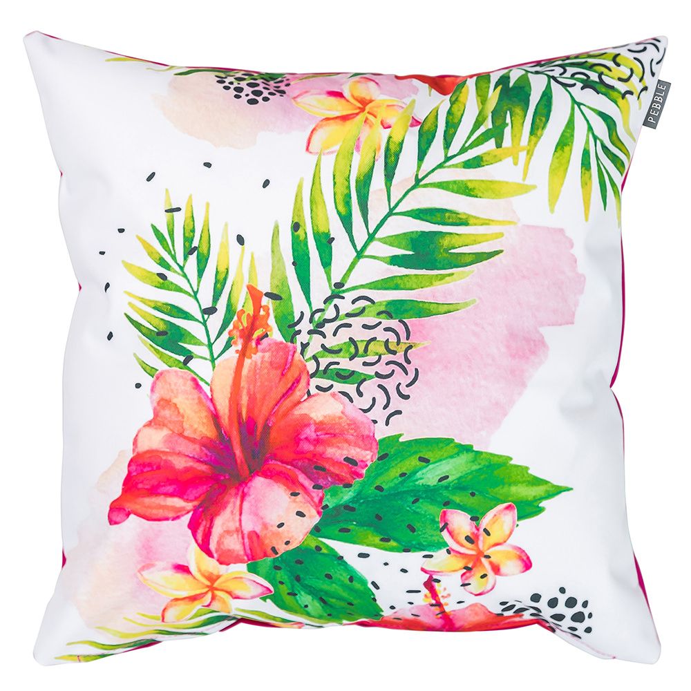 Exotic Floral Print Outdoor Cushion
