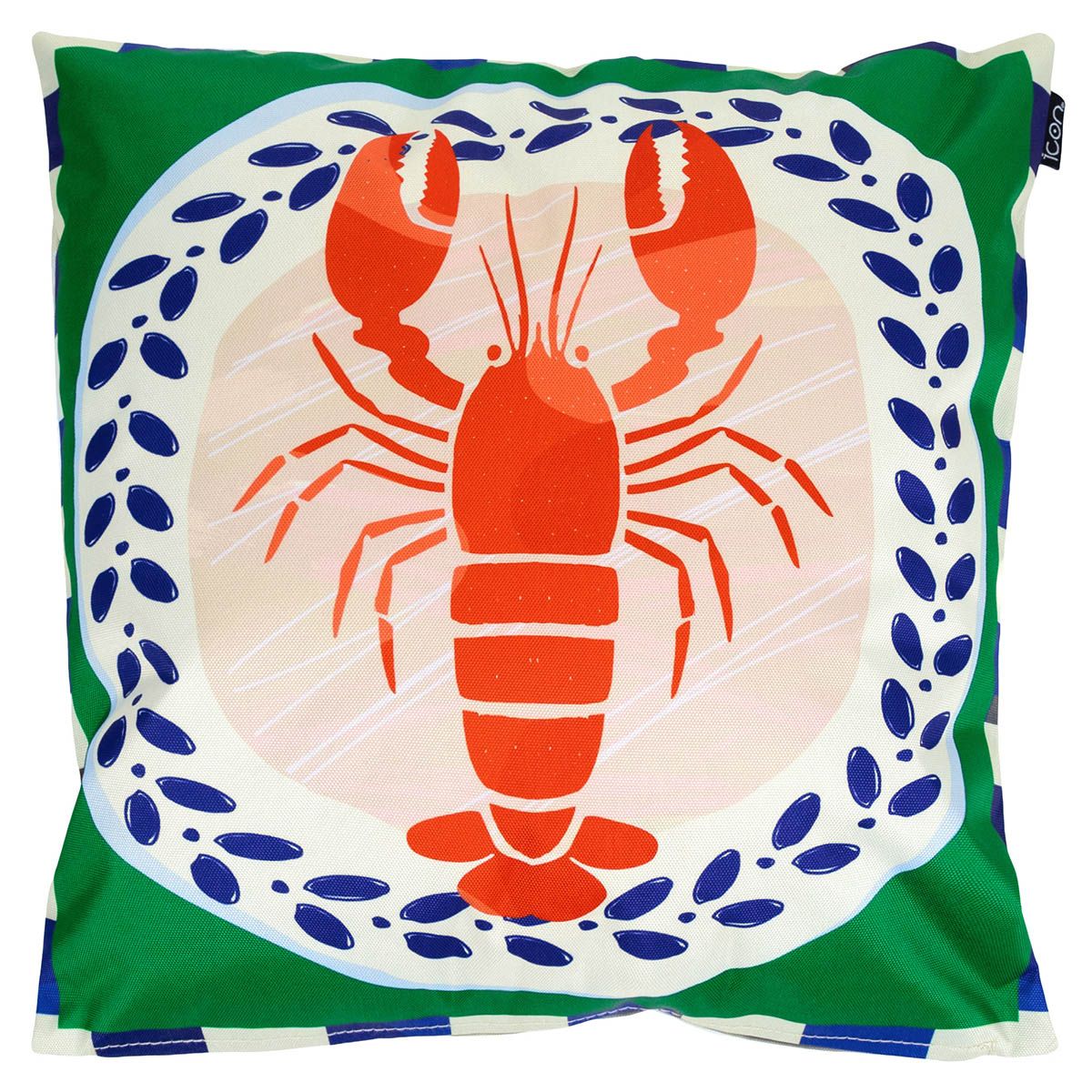 Italian Lobster Print Indoor-Outdoor Cushion