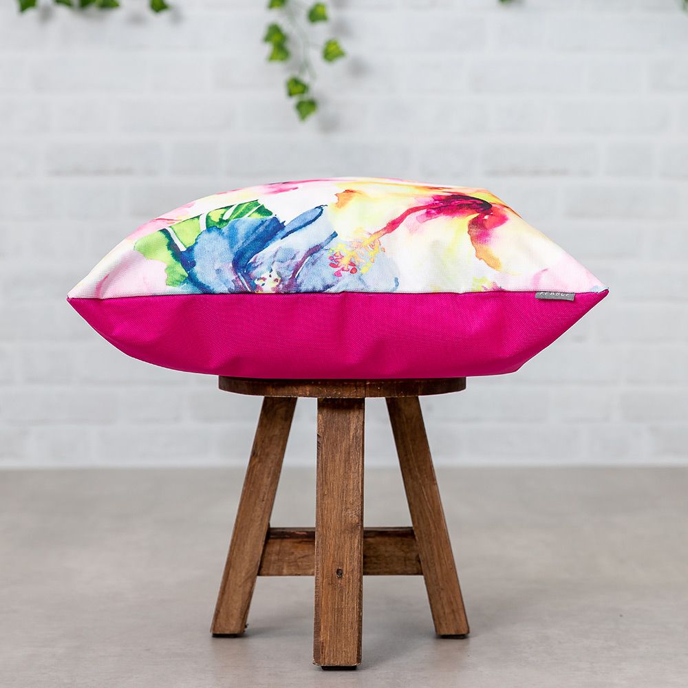 Hawaiian Bloom Outdoor Cushion Side View