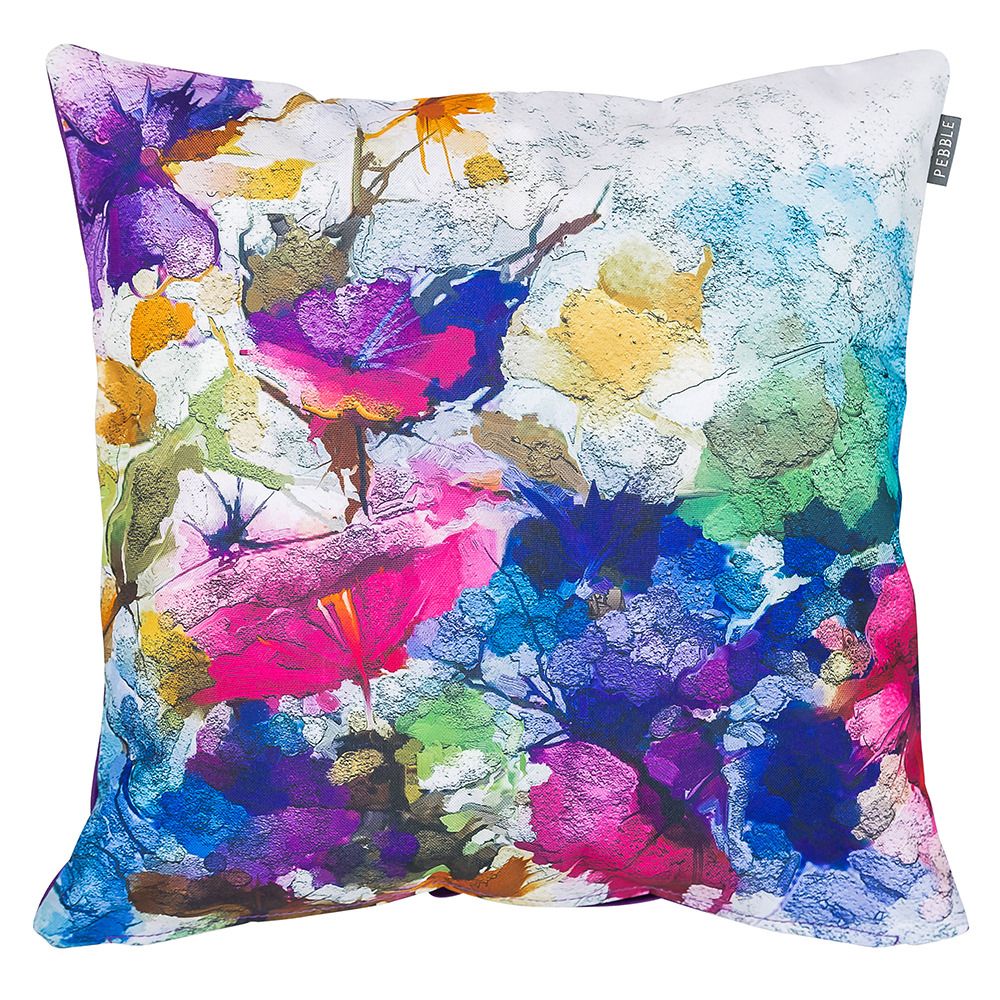 Purple Oil Painting Outdoor Cushion