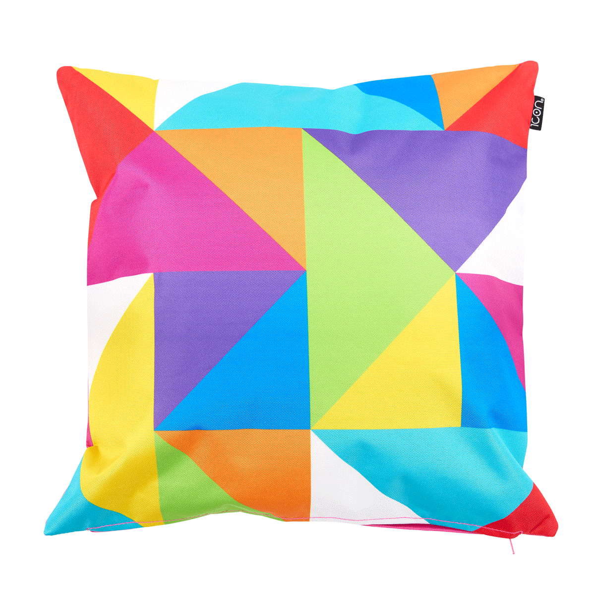 icon® Geometric Print Indoor-Outdoor Cushion, Technicolour