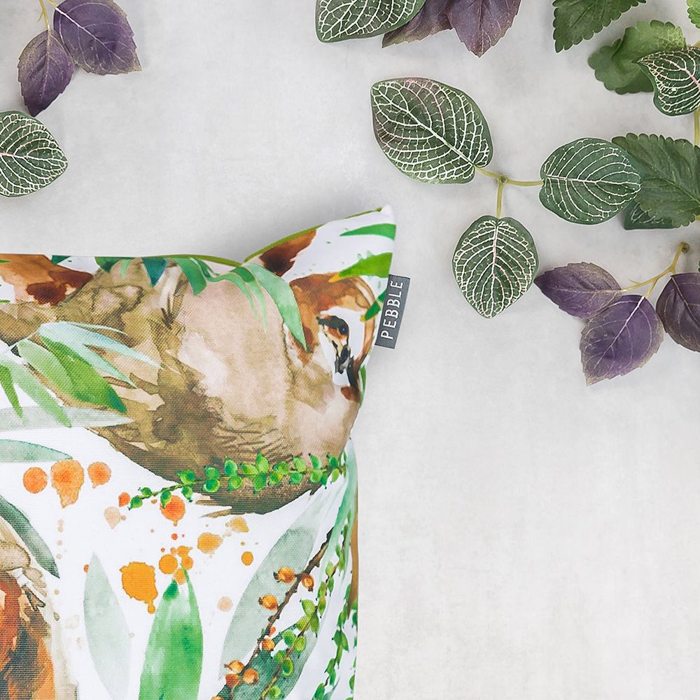 Sloth Tropical Outdoor Cushion Close Up
