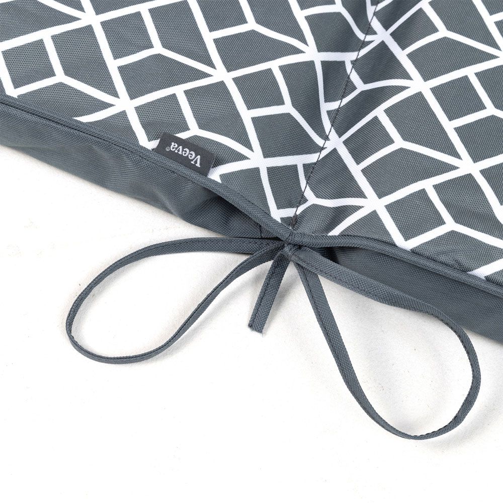 icon® Geometric Outdoor High Back Seat Pad, Charcoal