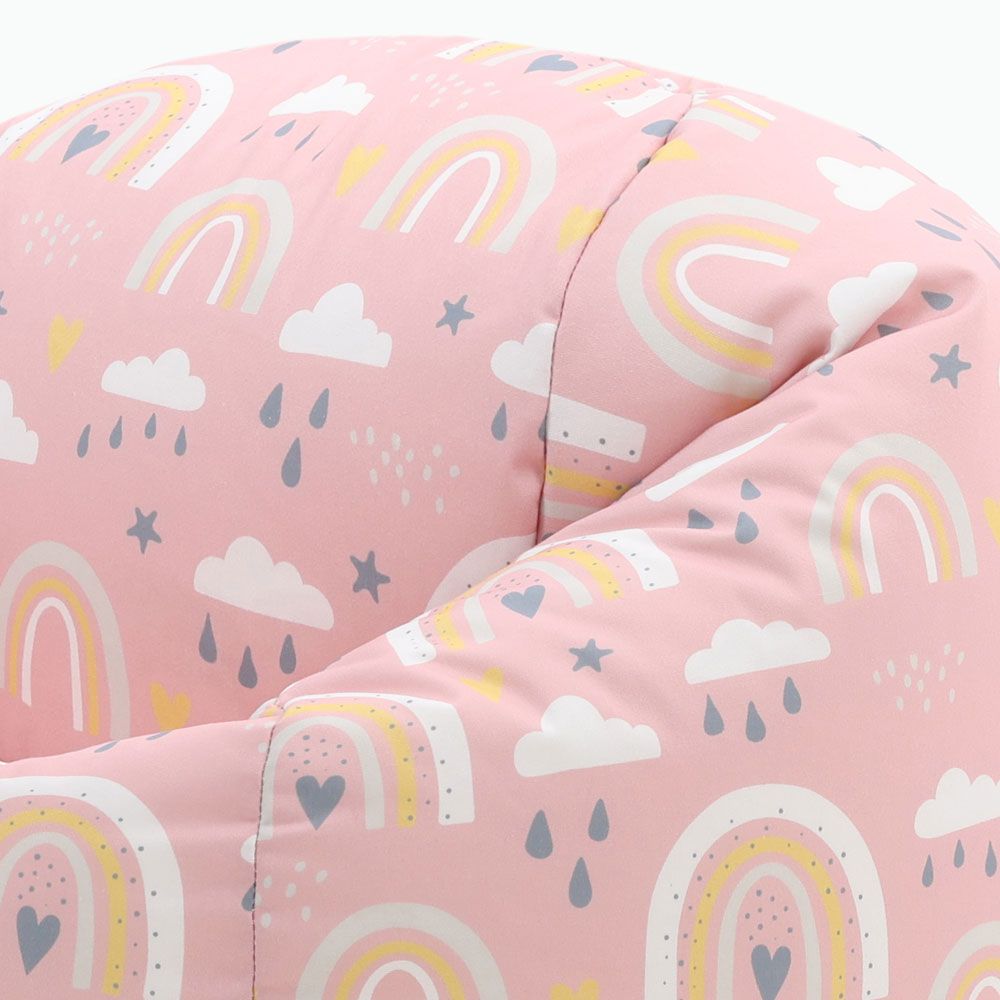 icon® Kids Rainbow Print Classic Bean Bag, Pink