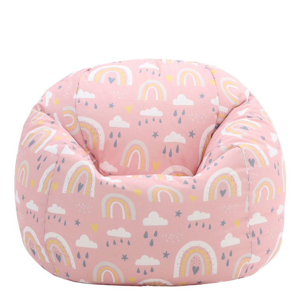 icon® Kids Rainbow Print Classic Bean Bag, Pink