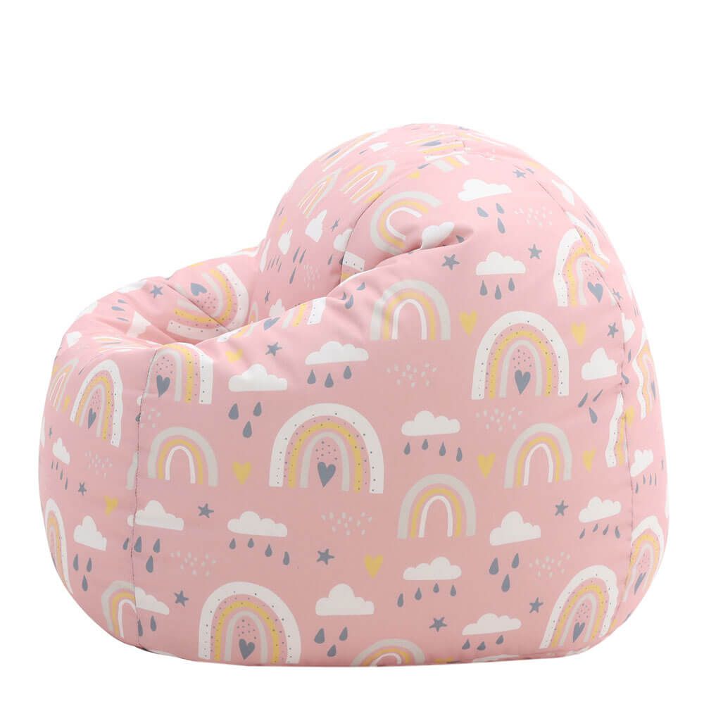 icon® Kids Rainbow Print Classic Bean Bag, Pink