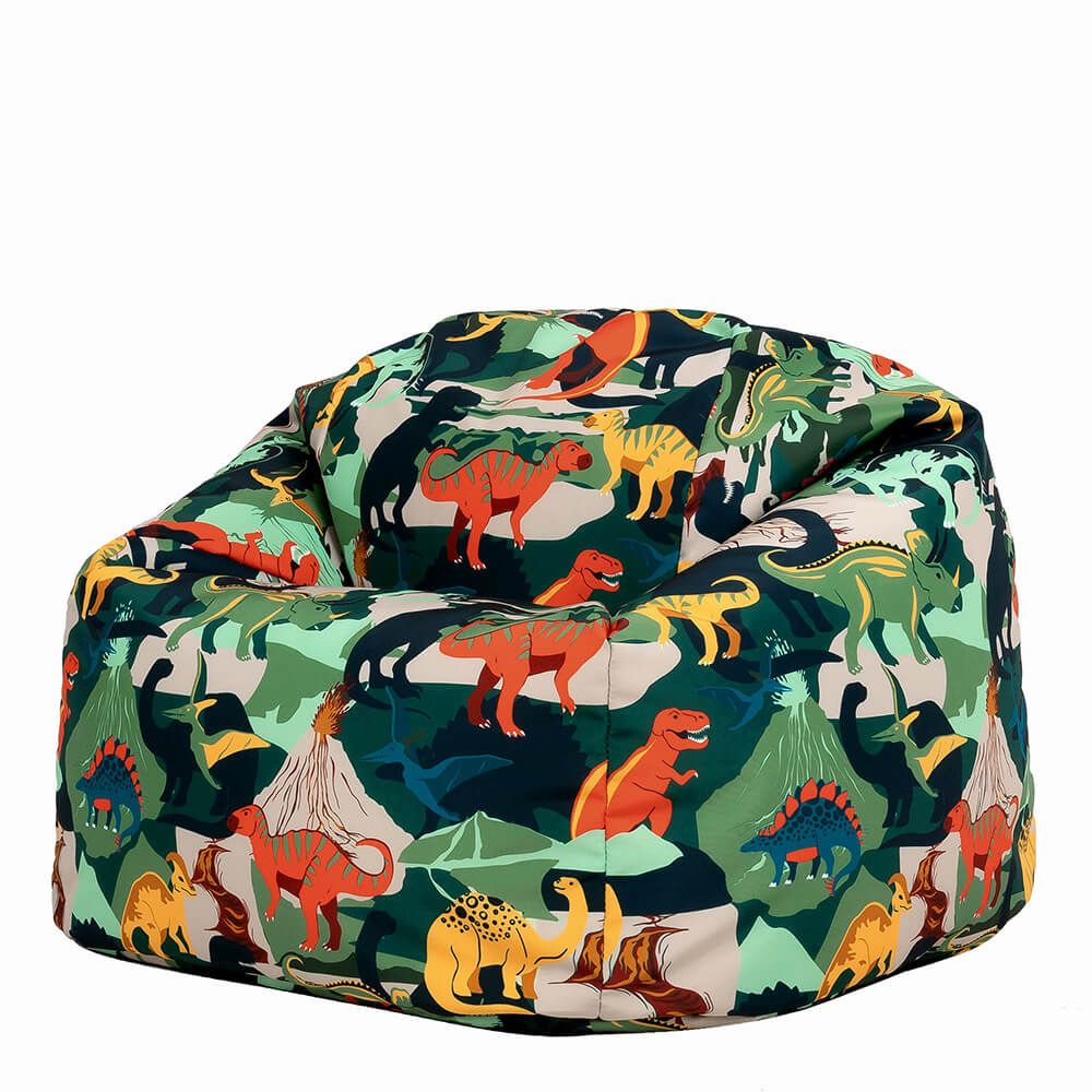 icon® Kids Dinosaur Print Classic Bean Bag, Green