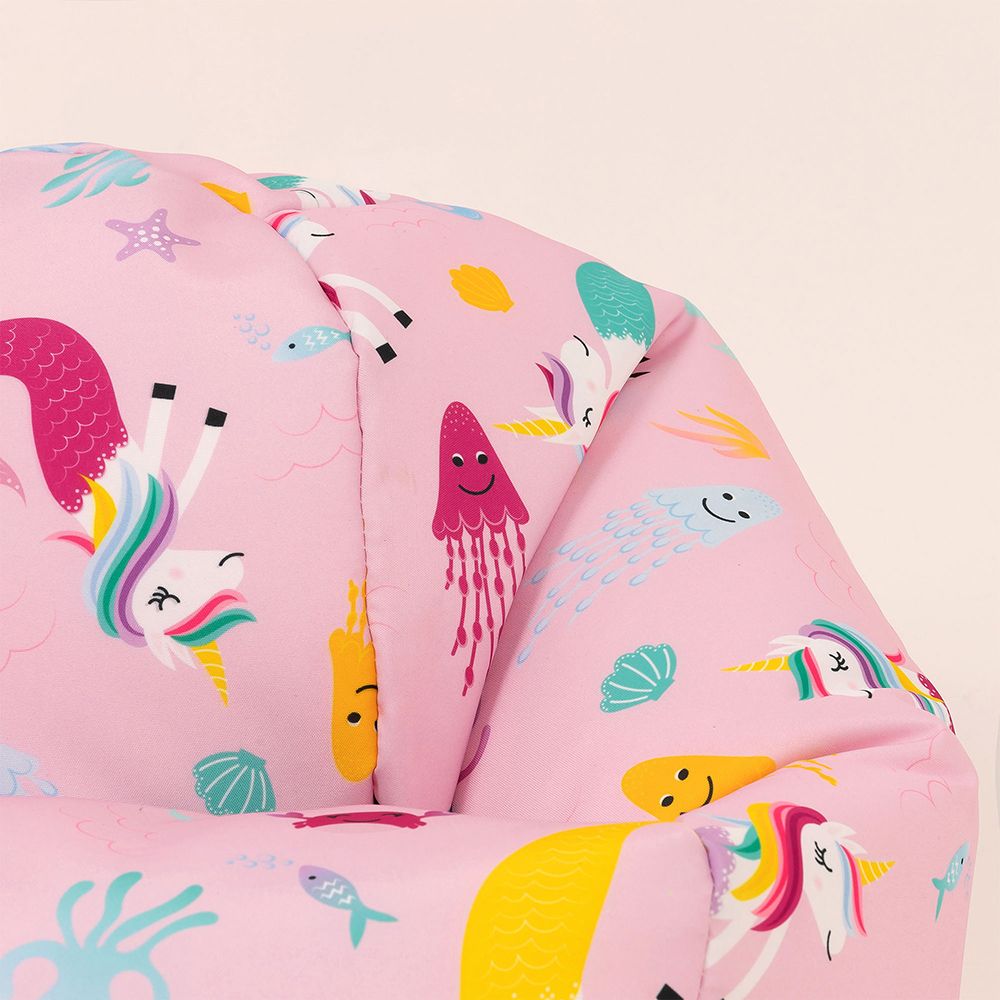 icon® Kids Mermaid Print Classic Bean Bag, Pink