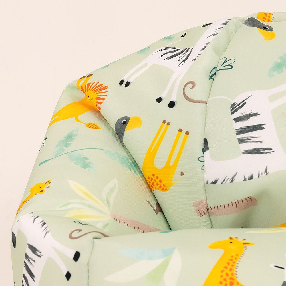 icon® Kids Animal Safari Print Classic Bean Bag, Green