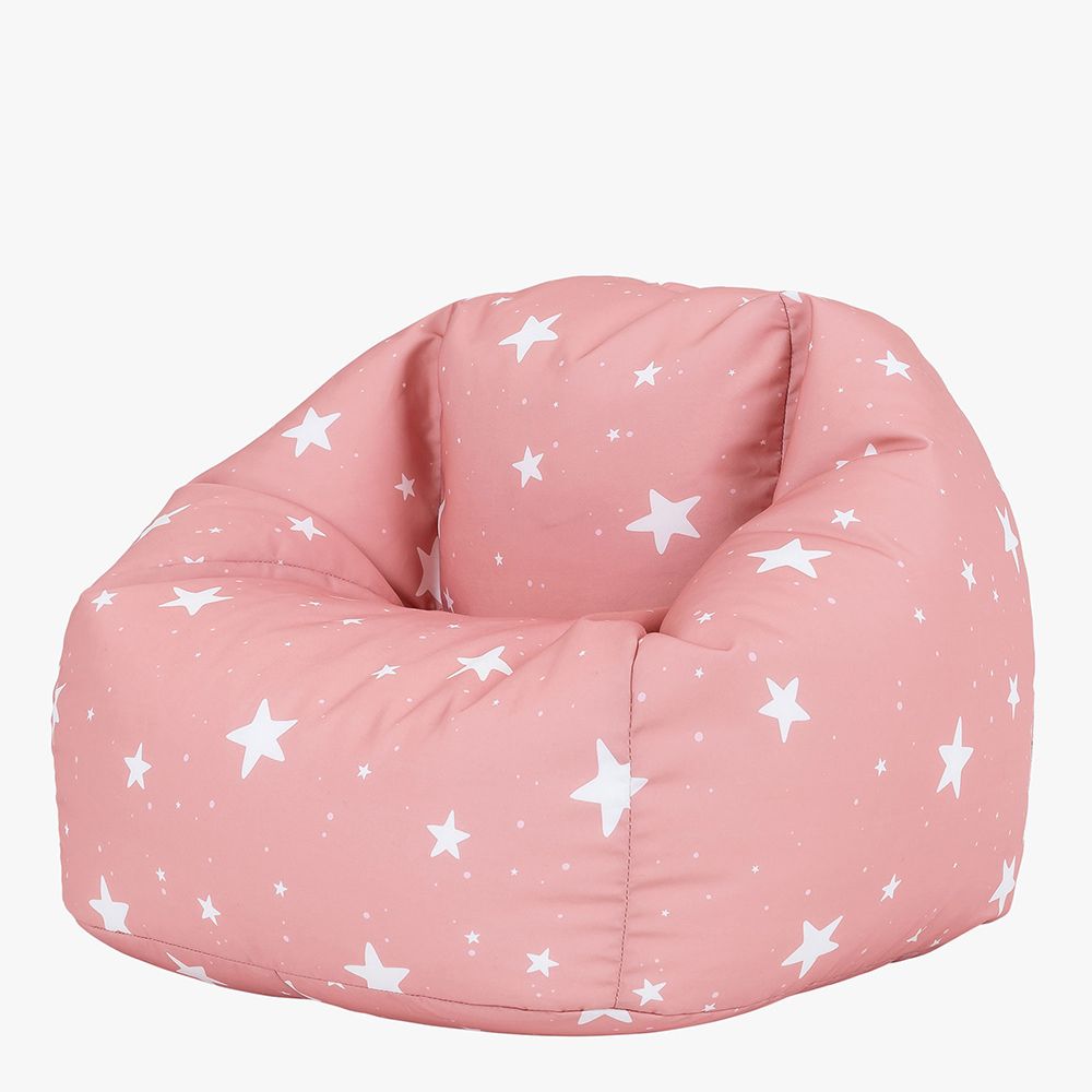 icon® Kids Star Print Classic Bean Bag, Pink