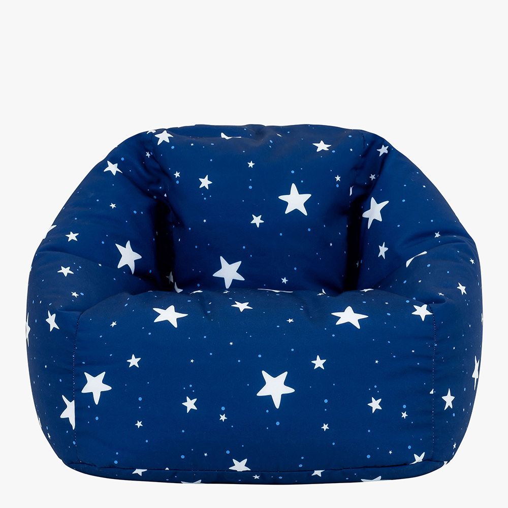 icon® Kids Star Print Classic Bean Bag, Navy Blue