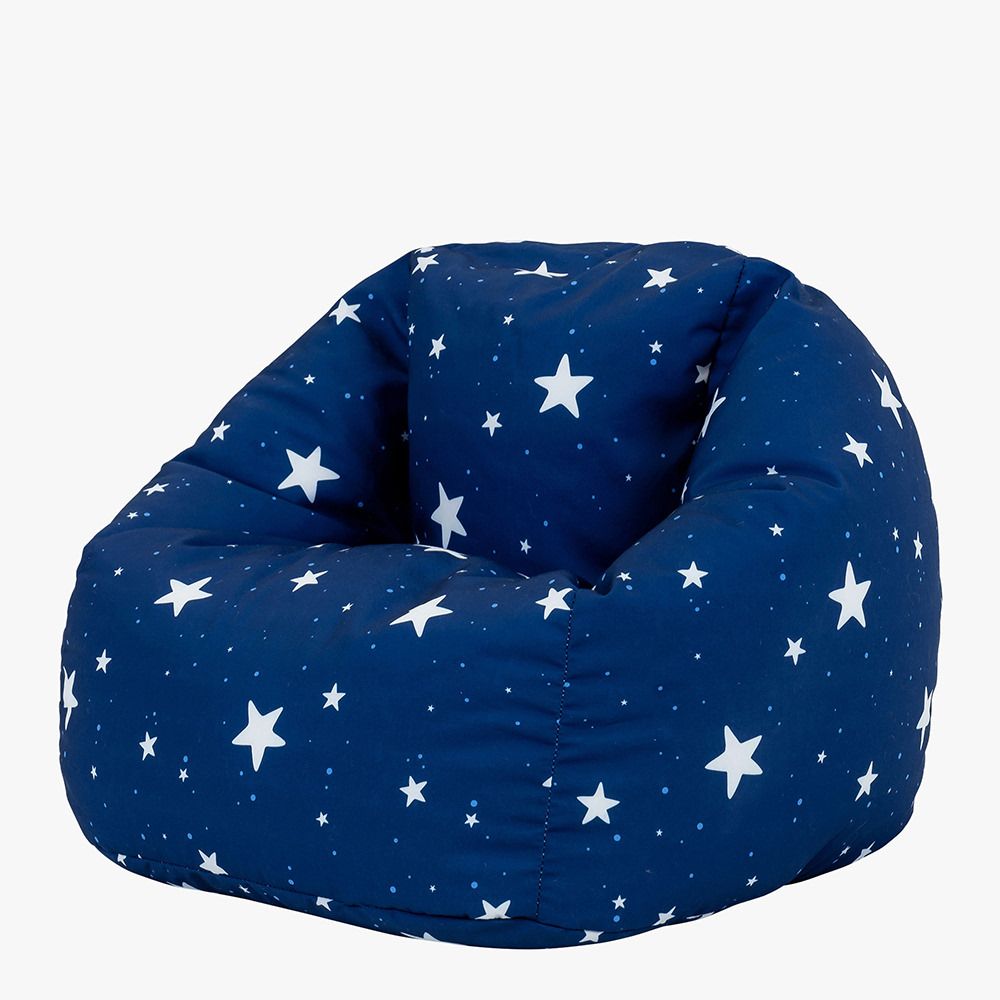 icon® Kids Star Print Classic Bean Bag, Navy Blue