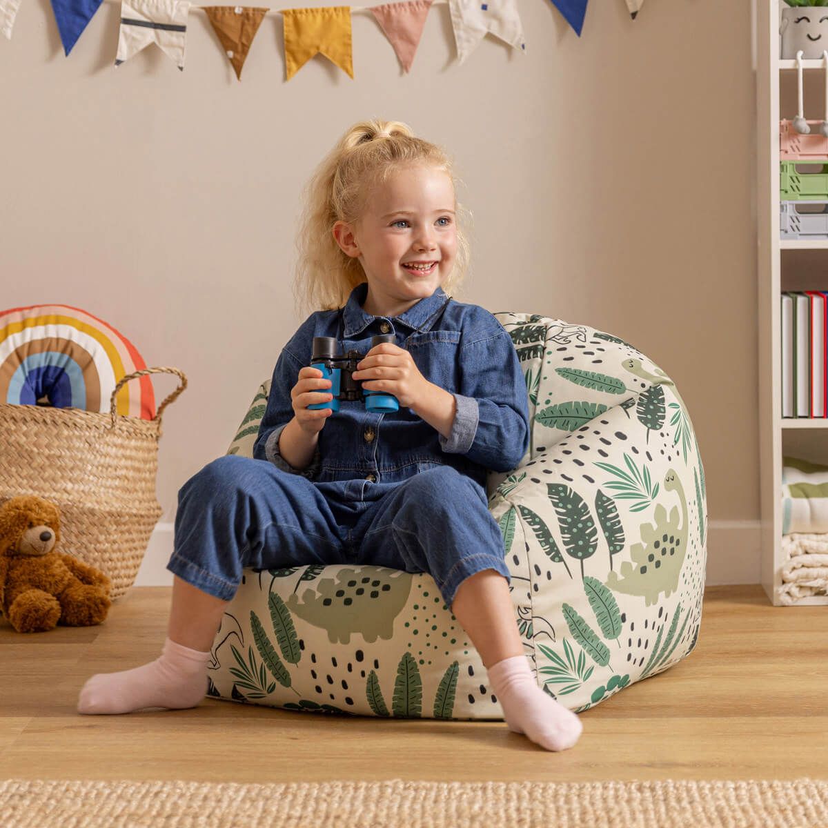 icon® Kids Dinosaur Print Classic Bean Bag