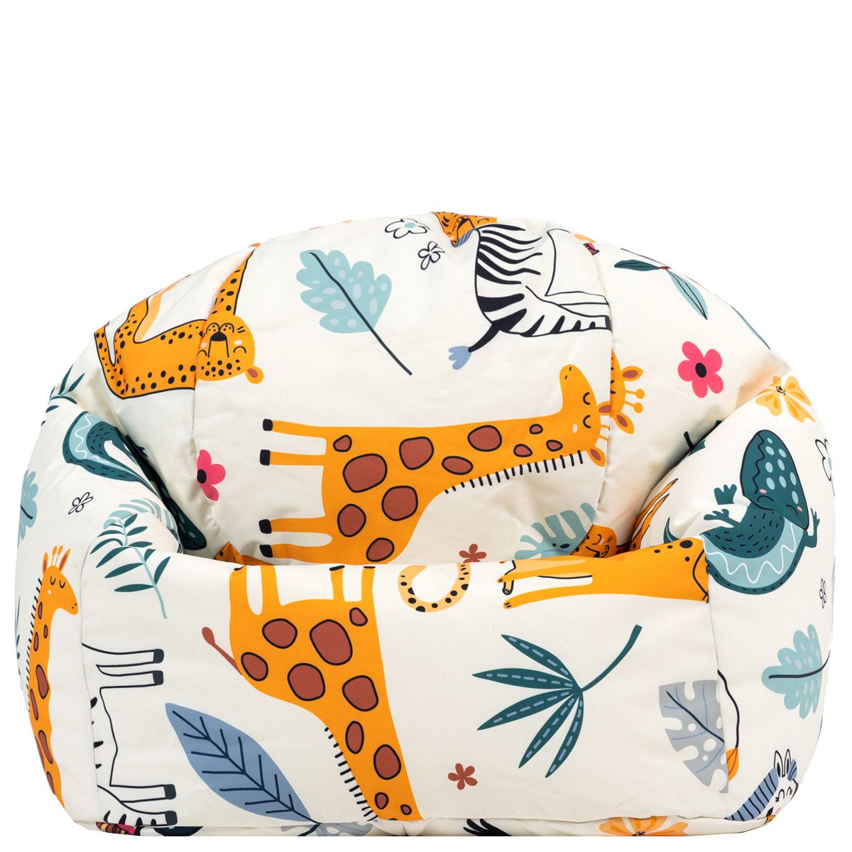 Icon Kids Animal Safari Print Classic Bean Bag, Multicolour