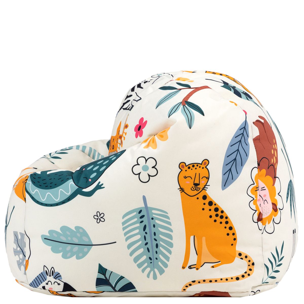 Icon Kids Animal Safari Print Classic Bean Bag, Multicolour
