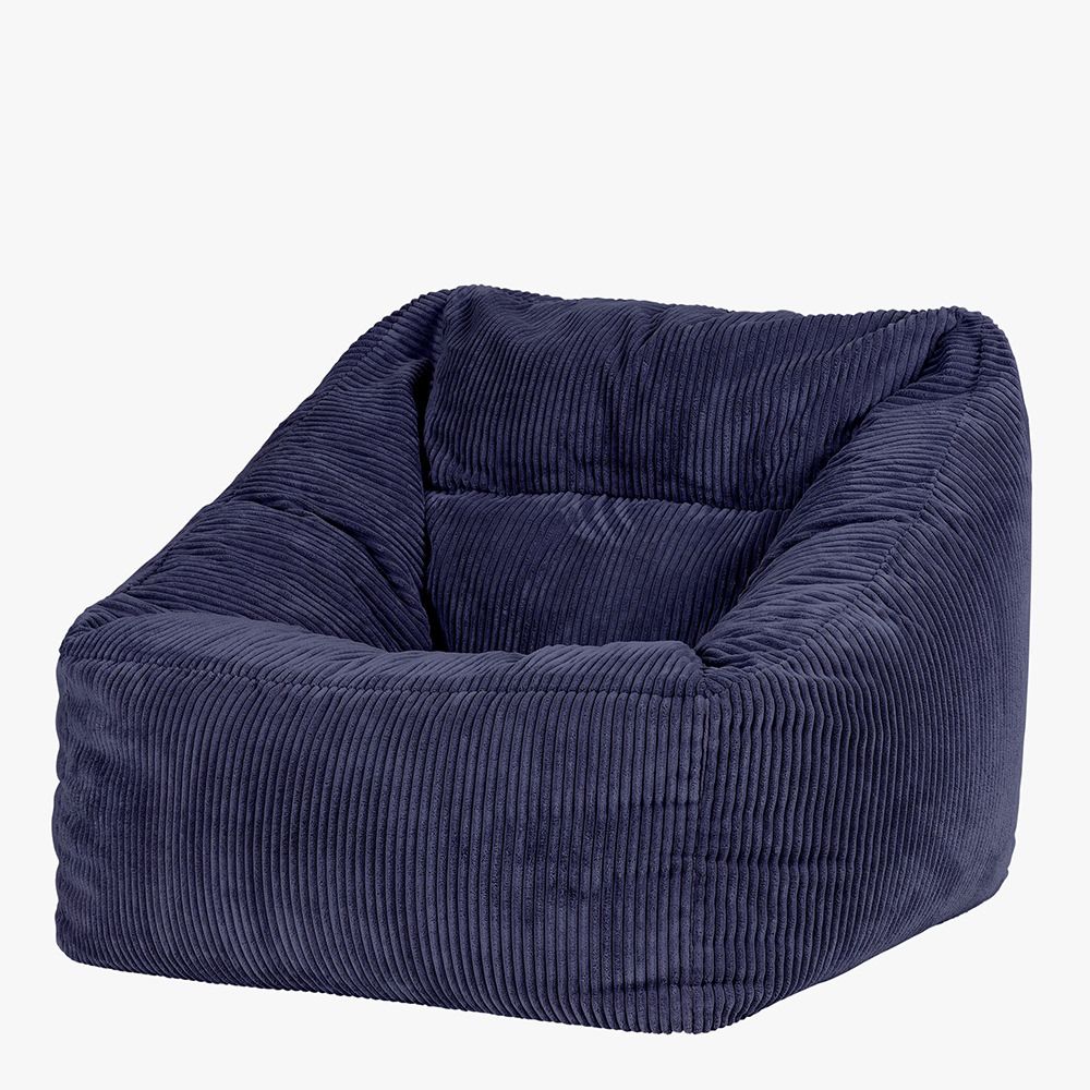 icon® Natalia Cord Armchair Bean Bag, Navy