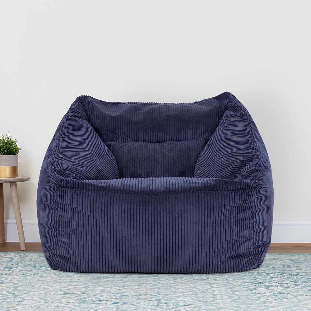 icon® Natalia Cord Armchair Bean Bag, Navy