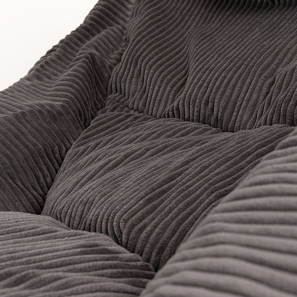 Natalia Corduroy Armchair Bean Bag, Charcoal Grey
