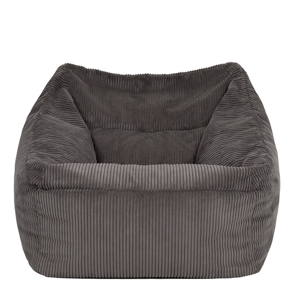 Natalia Corduroy Armchair Bean Bag, Charcoal Grey
