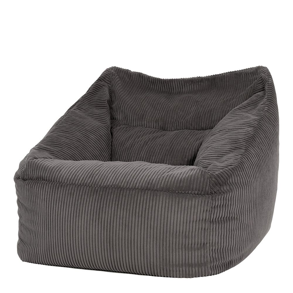 Natalia Corduroy Armchair Bean Bag, Charcoal Grey