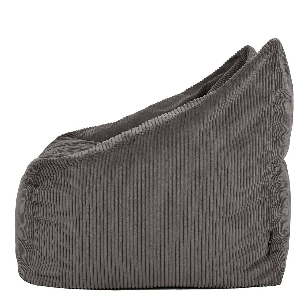 Natalia Corduroy Armchair Bean Bag, Charcoal Grey