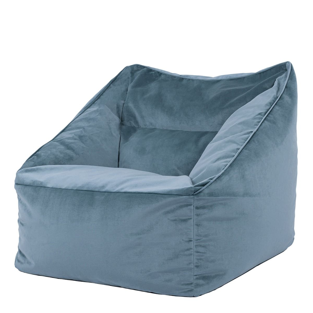 icon® Natalia Velvet Armchair Bean Bag, Mineral Blue