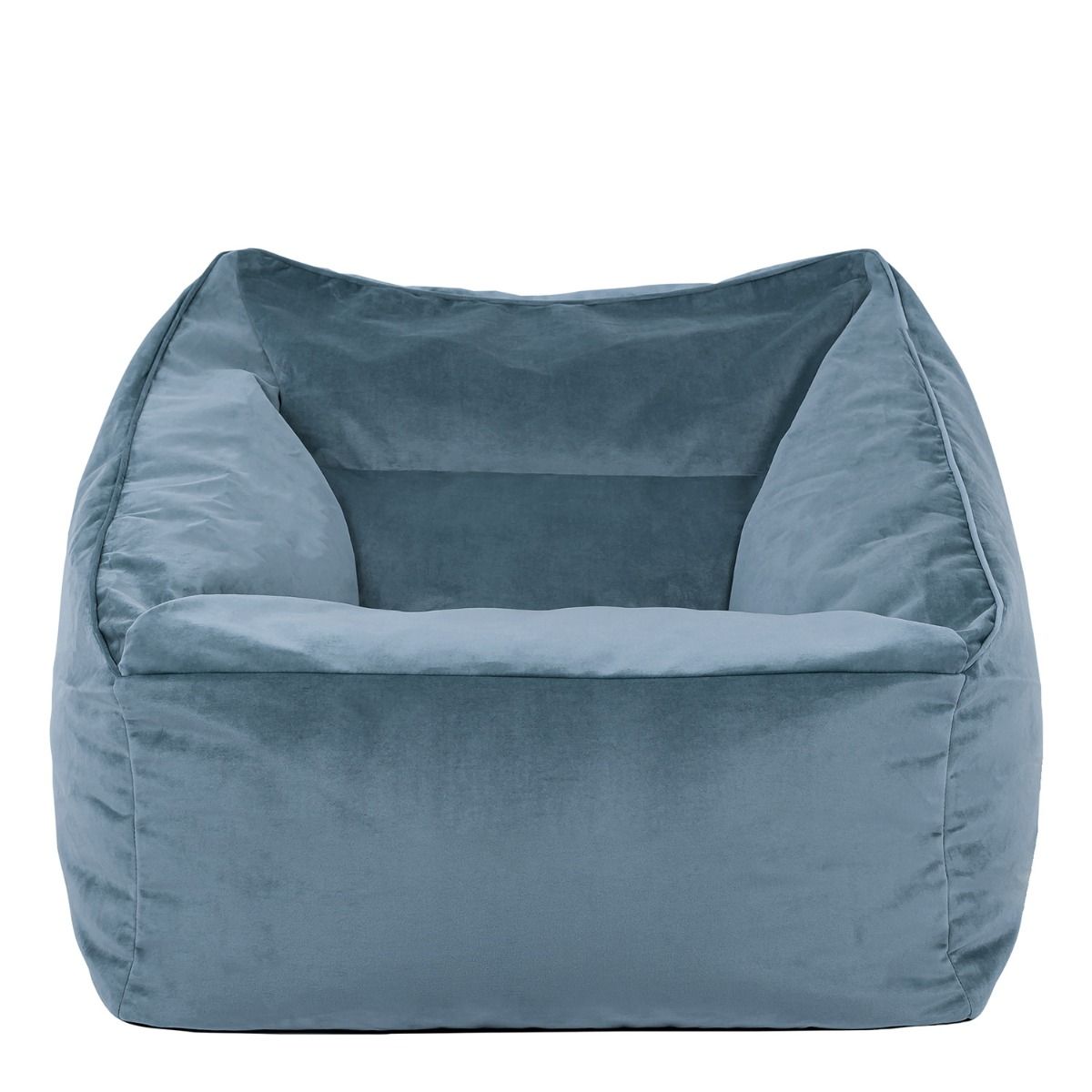 icon® Natalia Velvet Armchair Bean Bag, Mineral Blue