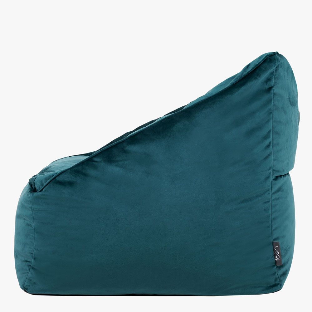 Natalia Velvet Armchair Bean Bag, Teal