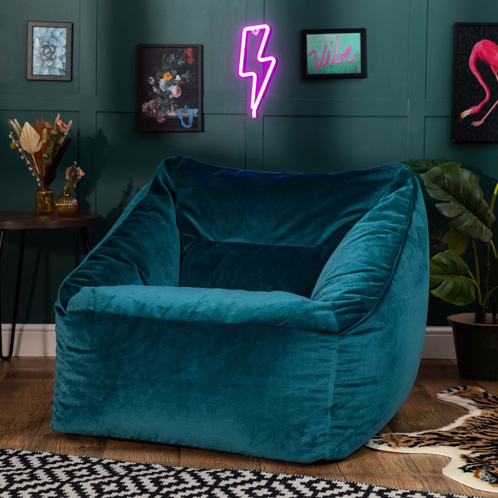 icon® Natalia Velvet Armchair Bean Bag