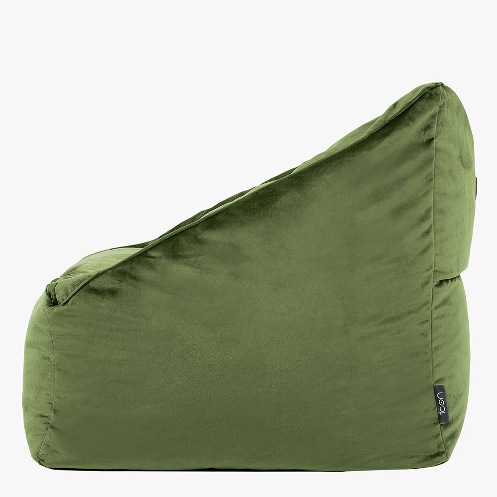 Natalia Velvet Armchair Bean Bag, Sage Green
