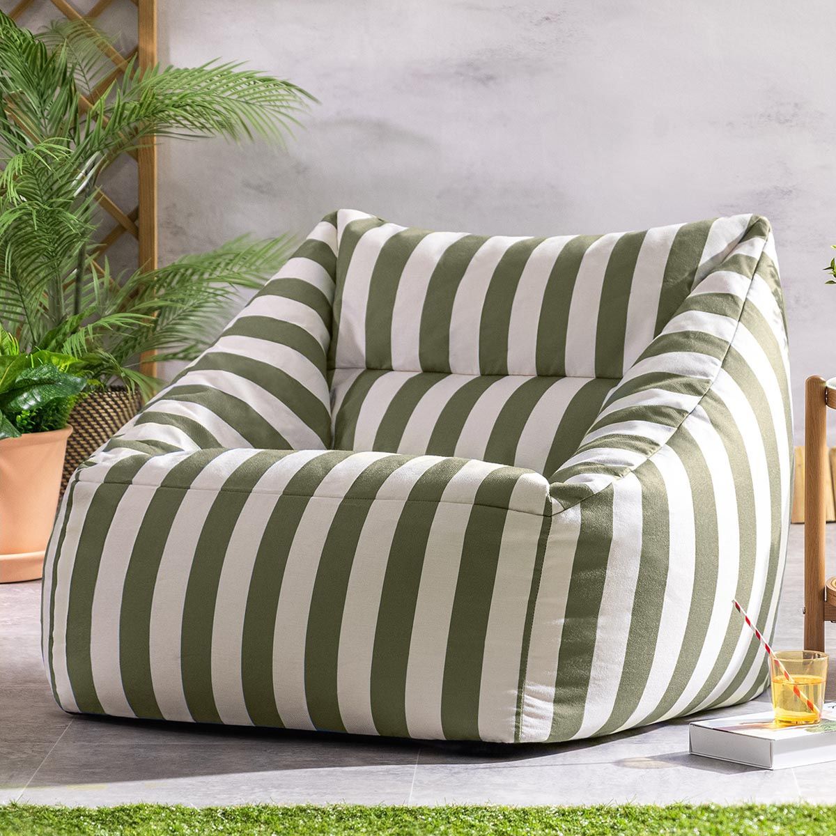icon® Natalia Striped Woven Armchair Bean Bag