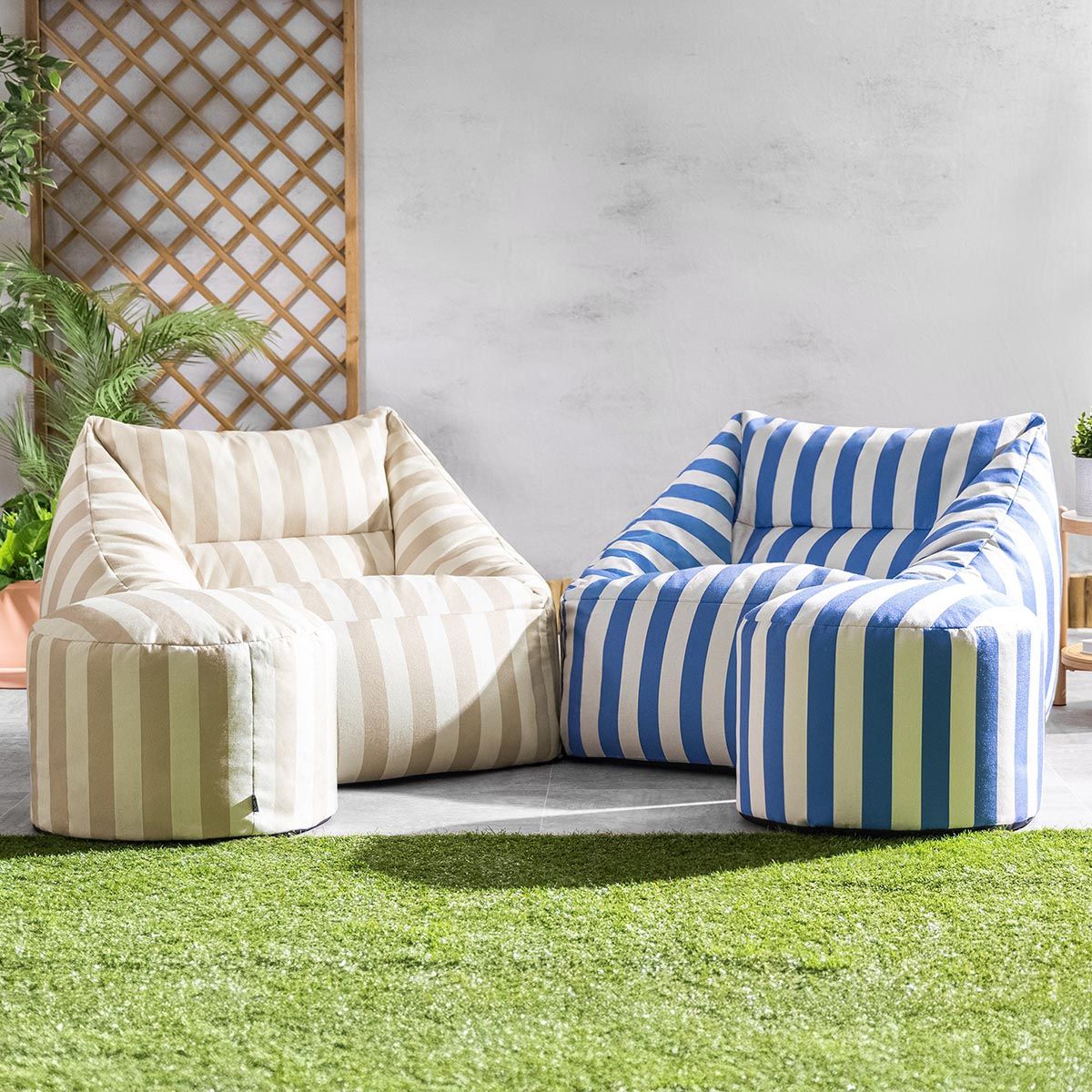 icon® Natalia Striped Woven Armchair Bean Bag