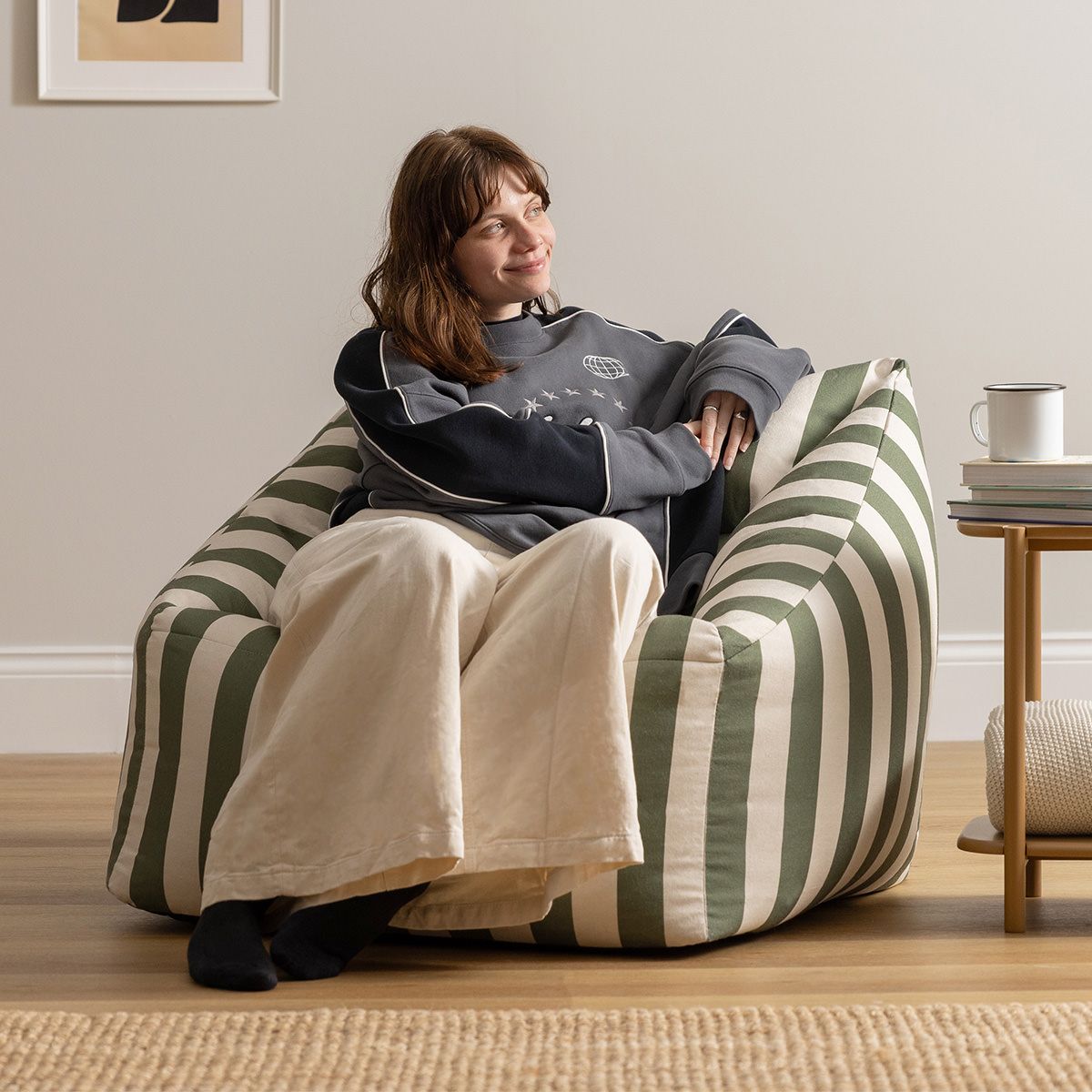 icon® Natalia Striped Woven Armchair Bean Bag