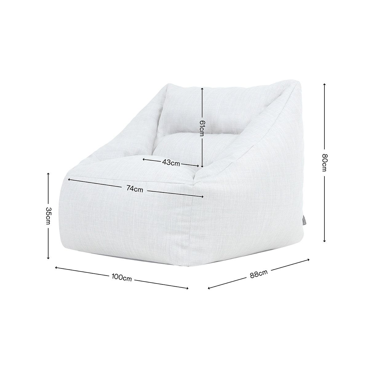 icon® Natalia Outdoor Woven Armchair Bean Bag