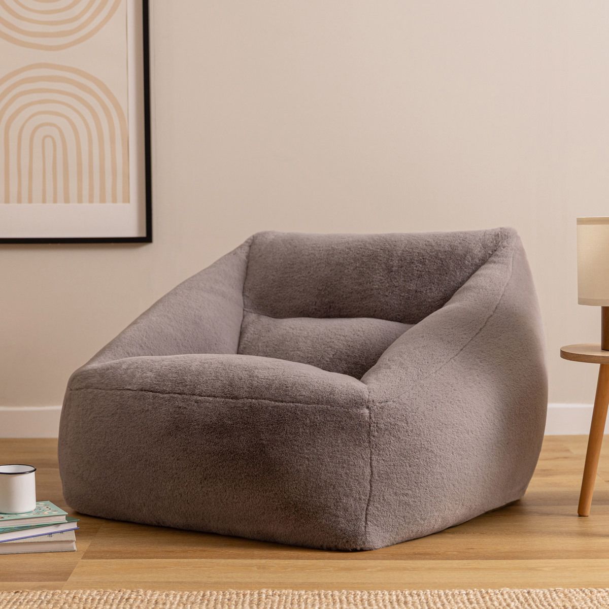 icon® Natalia Faux Rabbit Fur Armchair Bean Bag