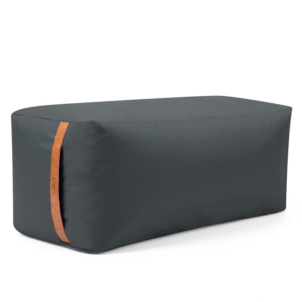 Charcoal Grey Bean Bag Bench with handle 