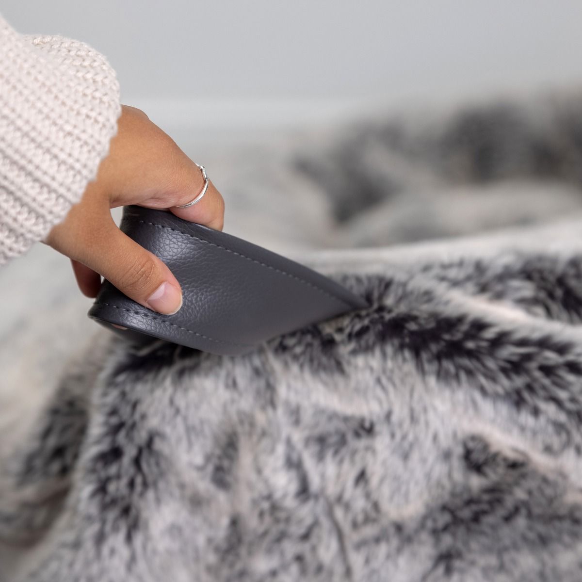 icon® Faux Fur Cocoon Bean Bag