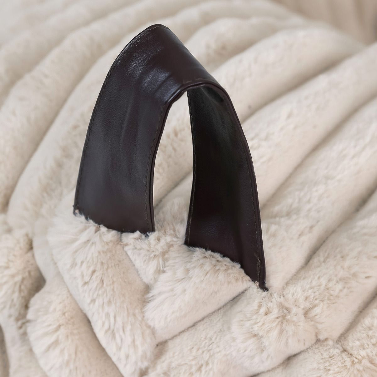 icon® Cocoon Ribbed Faux Fur Chair